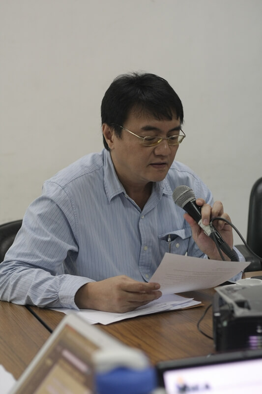 Prof. Ronald Chua, ISEA Treasurer, proposes a resolution approving the ISEA Communication and Resource Mobilization Strategy.
