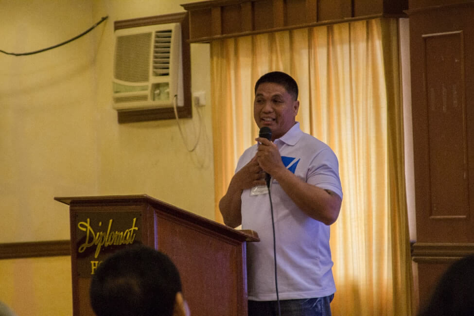 Mr. June Pacifico of the Damgo sa Kaugmanon in Northern Cebu presents their “Back to Sea Project”, which combines organizing fishers with the rehabilitation of fishing, fishery resources and ecotourism in 16 coastal barangays as their RISE Evolving Initiative.