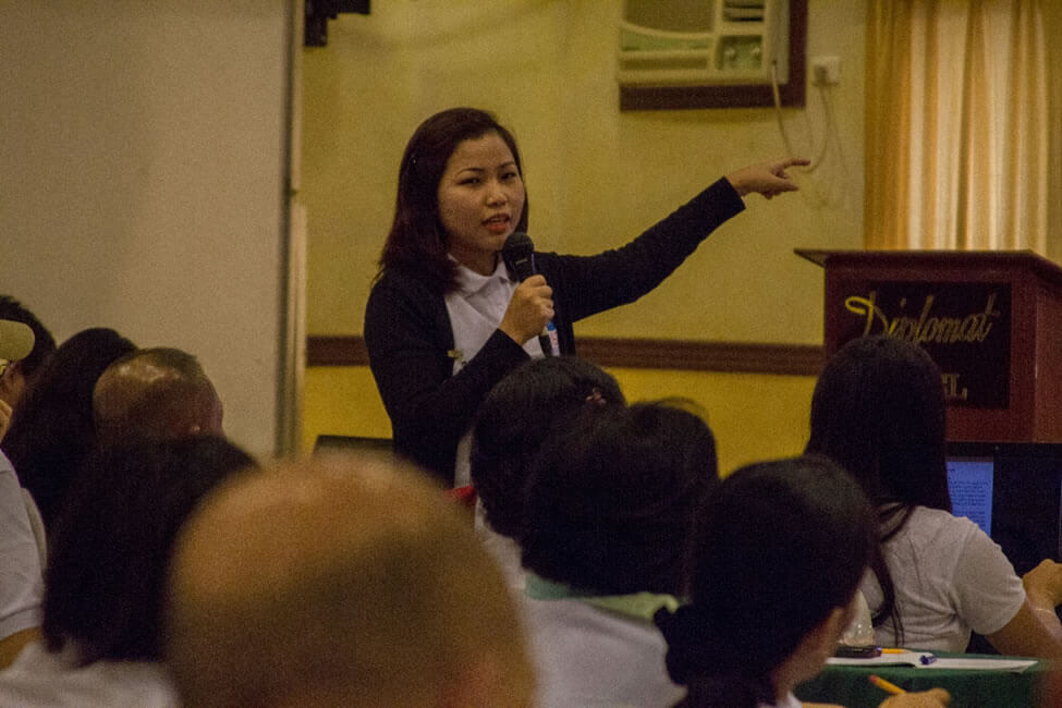 Ms. Precious Namoc, National Coordinator of Philippine Coffee Alliance, presents “Integrated Coffee Agribusiness” as their RISE Evolving Initiative focusing on coffee value chain development. The initiative hopes to engage women’s groups and cooperatives in communities devastated by Yolanda as coffee processors while rehabilitating their coconut and coffee farms.