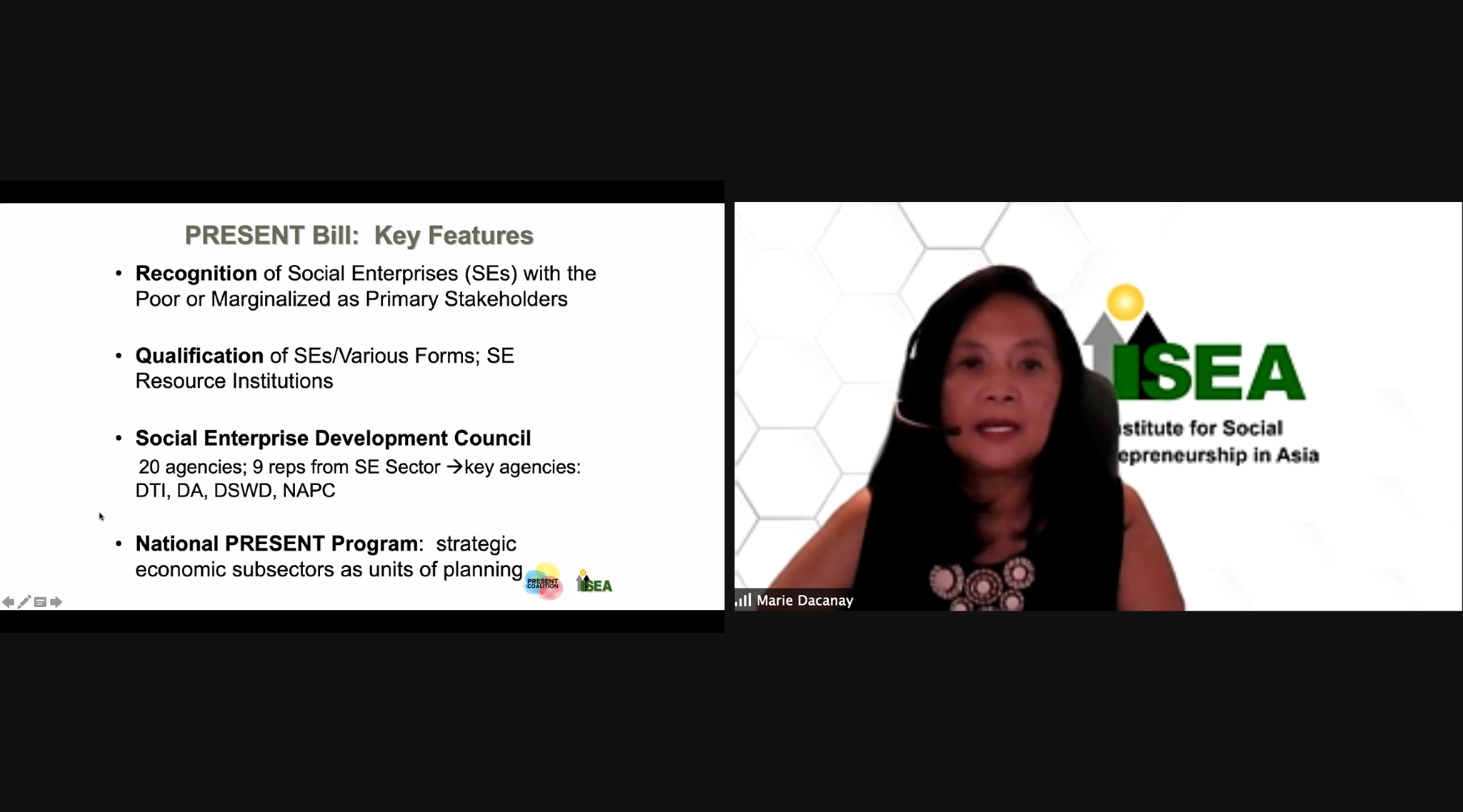 Dacanay joins the FSSI Webinar focused on the Role of Social Enterprisers in COVID-19 Recovery [Philippines]