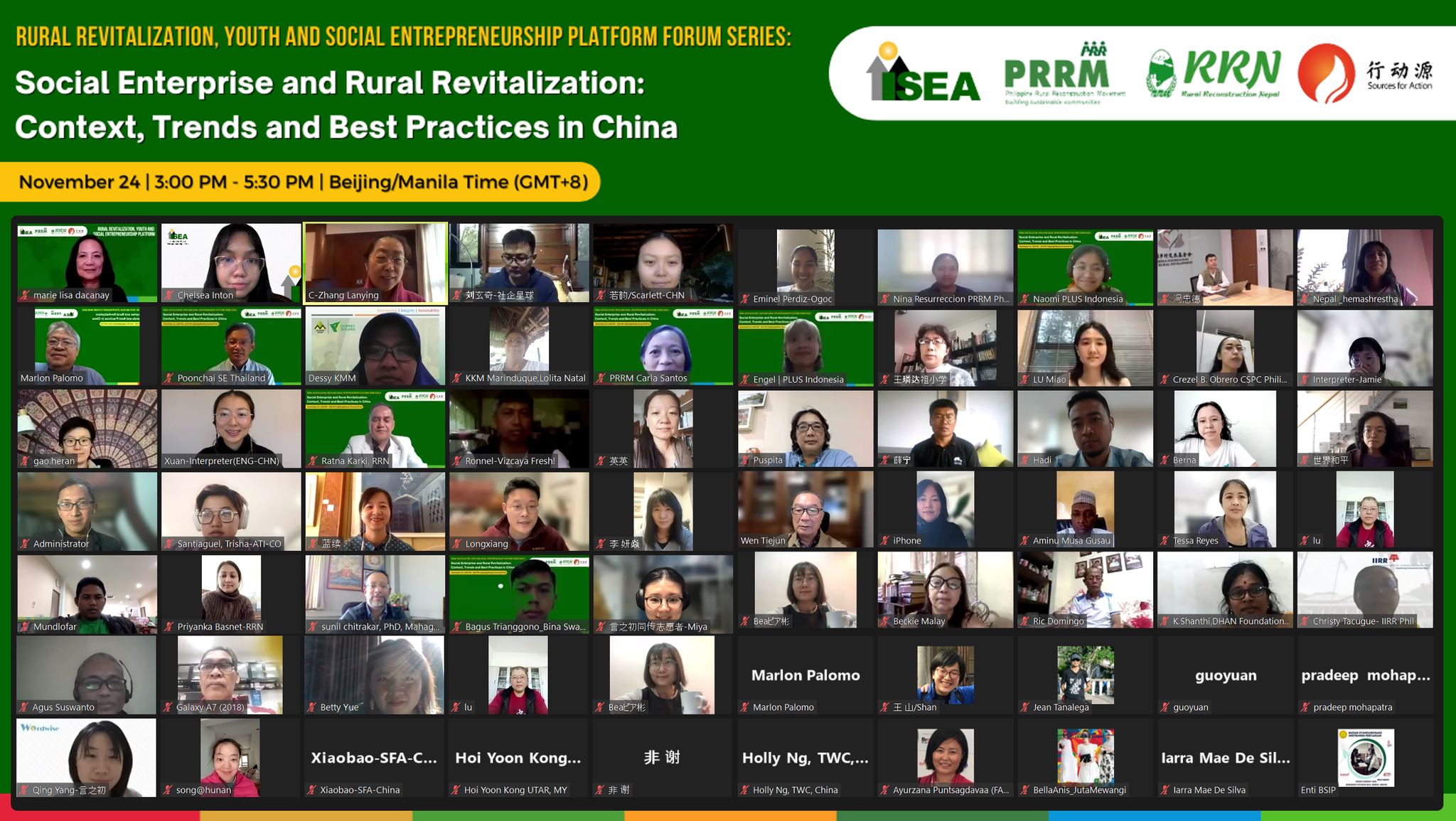 RRYSE Platform holds a forum series on SE & RR Contexts, Trends and Best Practices in China, Nepal and the Philippines