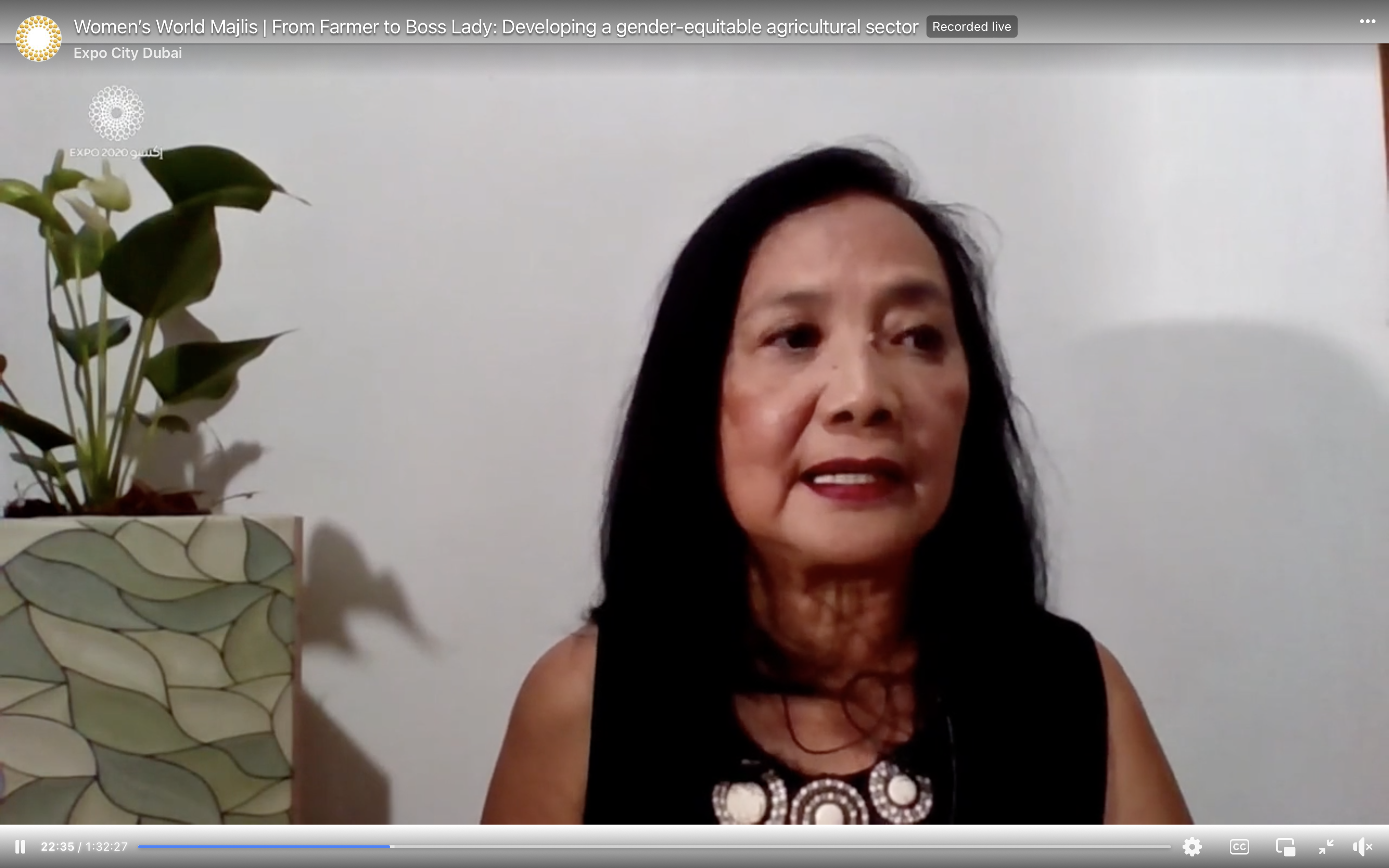 Women’s World Majlis organizes a panel session on Developing a Gender-equitable Agricultural Sector during Expo 2020 Dubai