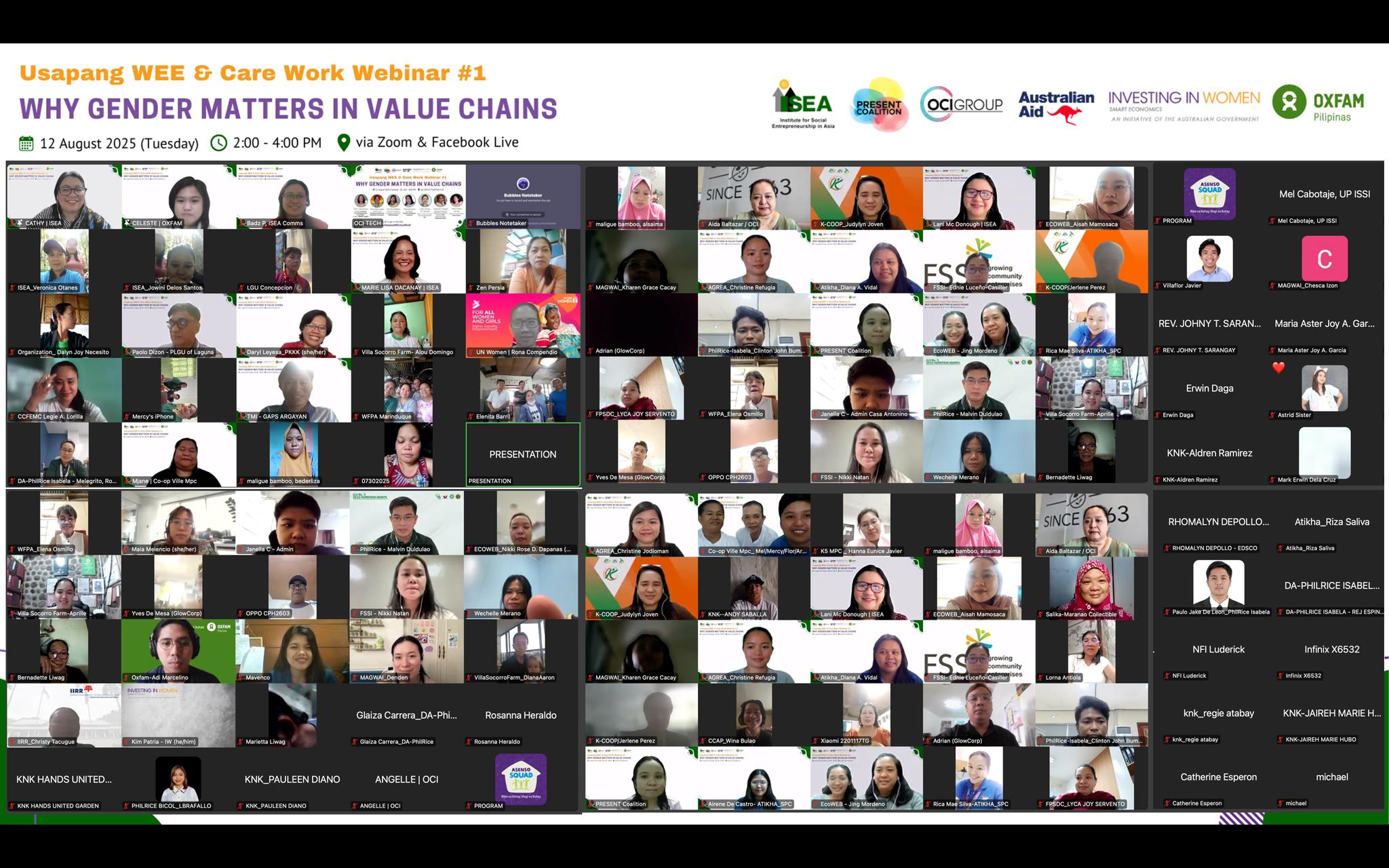 Usapang WEE and Care Work Webinar 1: Why Gender Matters in Value Chains